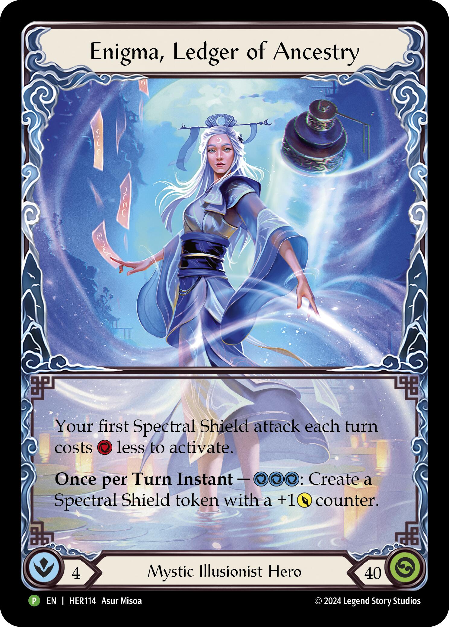 Enigma, Ledger of Ancestry (Cold Foil) [HER114] (Promo)  Rainbow Foil