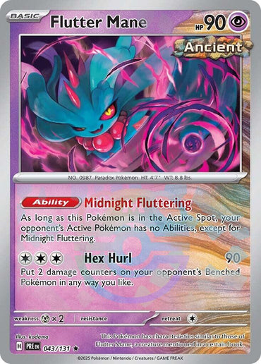 Flutter Mane (043/131) (Master Ball Pattern) [Scarlet & Violet: Prismatic Evolutions]