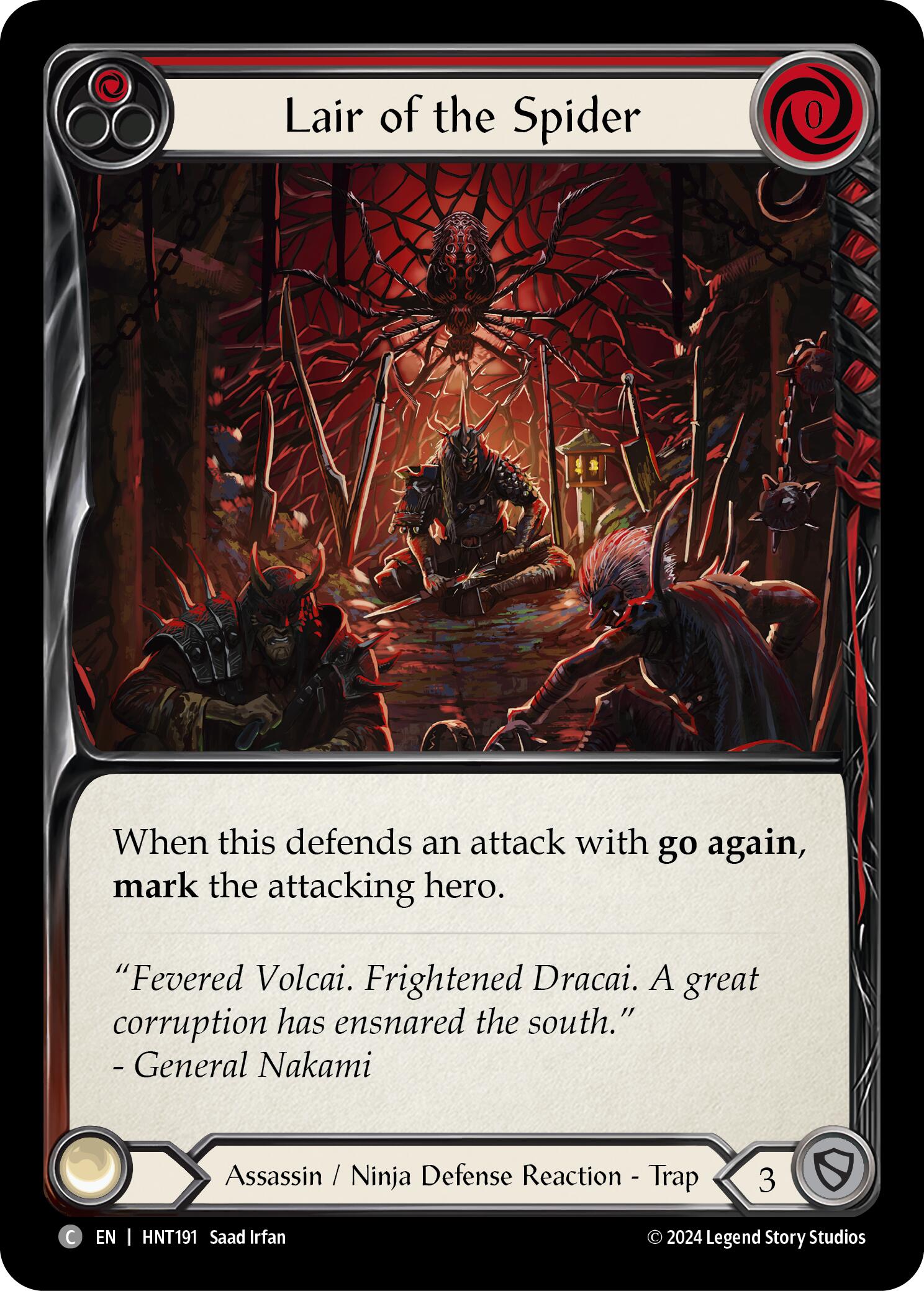 Lair of the Spider (Red) [HNT191] (The Hunted)  Rainbow Foil