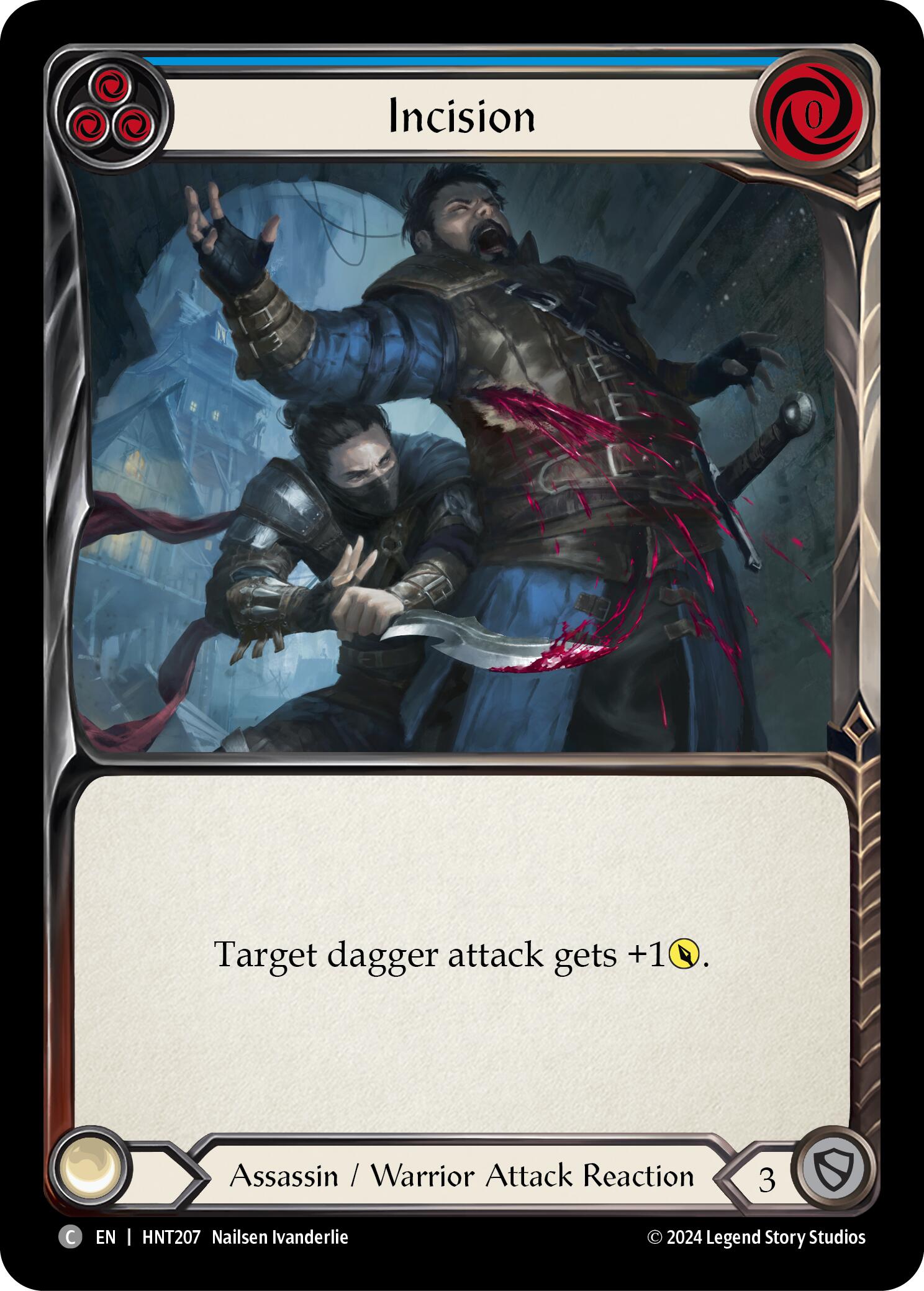 Incision (Blue) [HNT207] (The Hunted)  Rainbow Foil