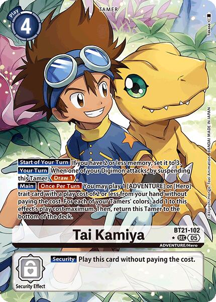 Tai Kamiya [BT21-102] (Alternate Art) [World Convergence]