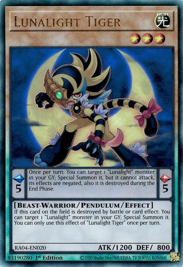 Lunalight Tiger [RA04-EN020] Prismatic Ultimate Rare