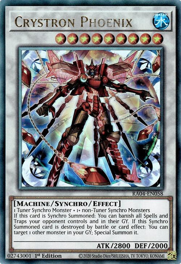 Crystron Phoenix [RA04-EN058] Prismatic Ultimate Rare