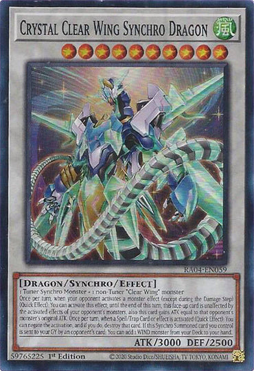 Crystal Clear Wing Synchro Dragon [RA04-EN059] Super Rare