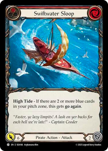 Swiftwater Sloop (Red) [SEA166] (High Seas)  Rainbow Foil