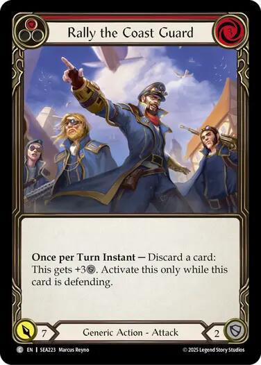 Rally the Coast Guard (Red) [SEA223] (High Seas)  Rainbow Foil