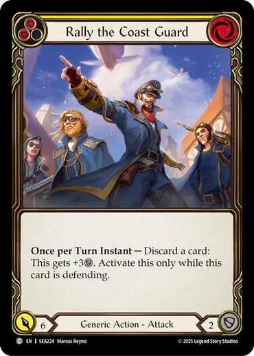 Rally the Coast Guard (Yellow) [SEA224] (High Seas)  Rainbow Foil