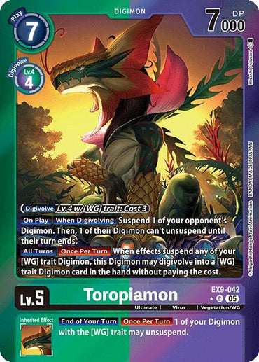 Toropiamon [EX9-042] (Limited Foil) [Versus Monsters]