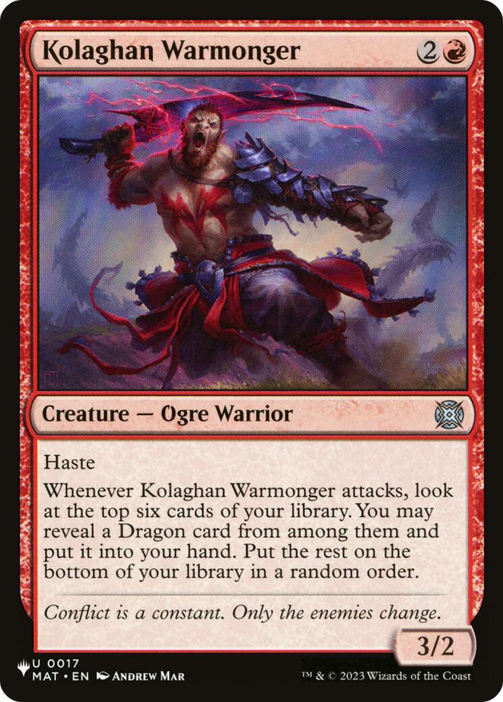 Kolaghan Warmonger [The List]