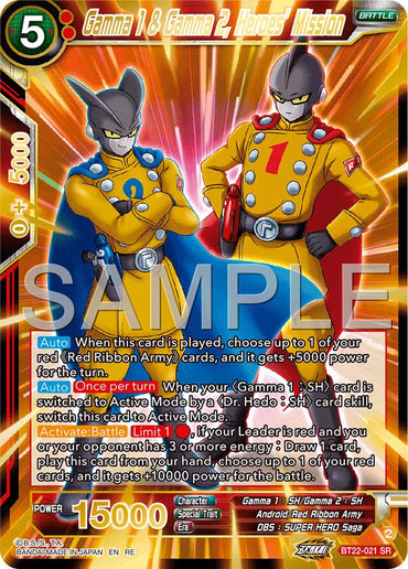 Gamma 1 & Gamma 2, Heroes' Mission (Reprint) (BT22-021) [Premium Anniversary Box 2025]