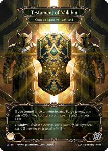Testament of Valahai (Marvel Cold Foil) [MPG004] (Mastery Pack Guardian)  Cold Foil