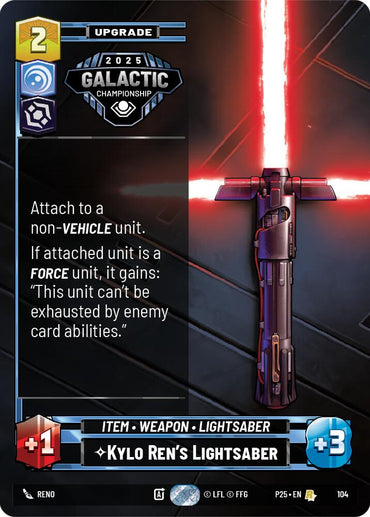 Kylo Ren's Lightsaber (104) (104) [Organized Play Promos]