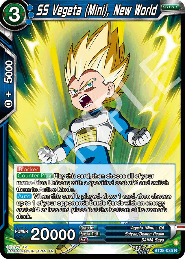 SS Vegeta (Mini), New World (BT28-035) [Prismatic Clash]