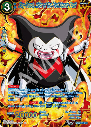 King Gomah, Ruler of the First Demon World (SPR) (BT28-051) [Prismatic Clash]
