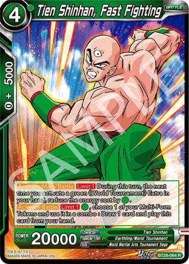 Tien Shinhan, Fast Fighting (BT28-064) [Prismatic Clash]