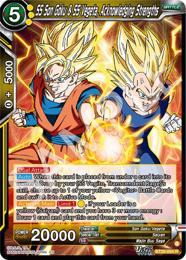 SS Son Goku & SS Vegeta, Acknowledging Strengths (BT28-094) [Prismatic Clash]