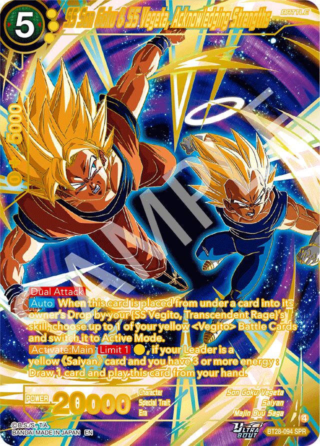 SS Son Goku & SS Vegeta, Acknowledging Strengths (SPR) (BT28-094) [Prismatic Clash]