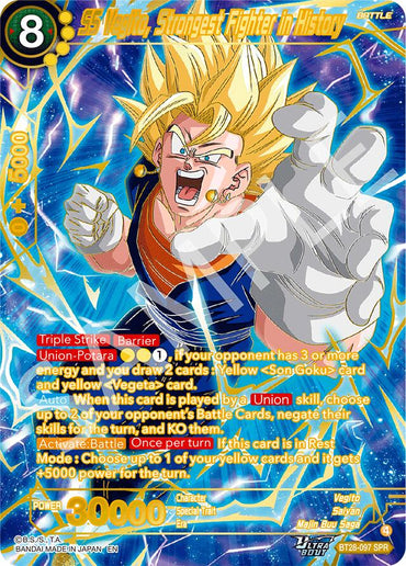 SS Vegito, Strongest Fighter in History (SPR) (BT28-097) [Prismatic Clash]