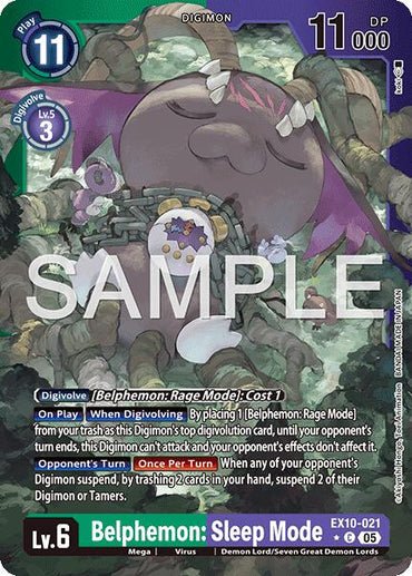 Belphemon: Sleep Mode [EX10-021] (Limited Foil) [Sinister Order]