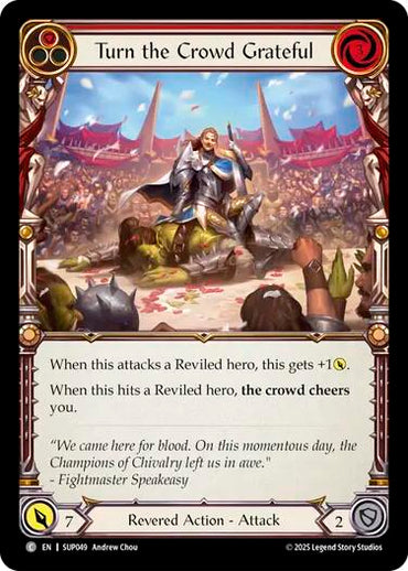 Turn the Crowd Grateful (Red) [SUP049] (Super Slam)  Rainbow Foil