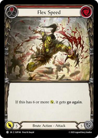 Flex Speed (Red) [SUP146] (Super Slam)  Rainbow Foil