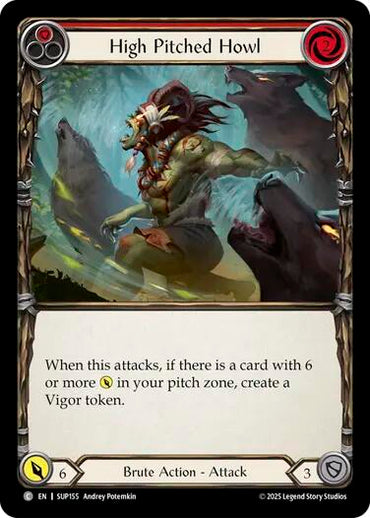 High Pitched Howl (Red) [SUP155] (Super Slam)  Rainbow Foil