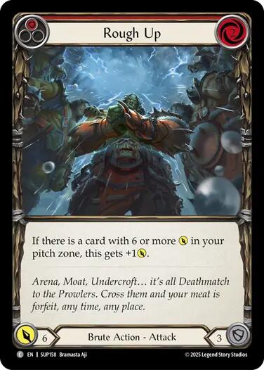 Rough Up (Red) [SUP158] (Super Slam)  Rainbow Foil