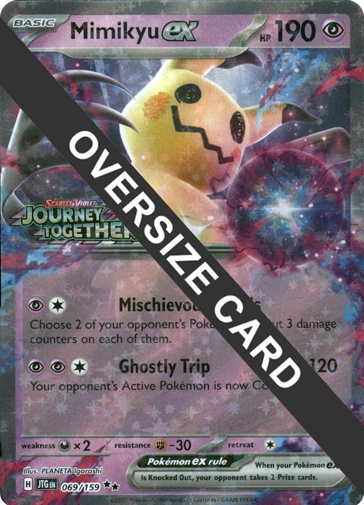 Mimikyu ex (069/159) (Journey Together Stamped) (Jumbo Card) [Miscellaneous Cards]