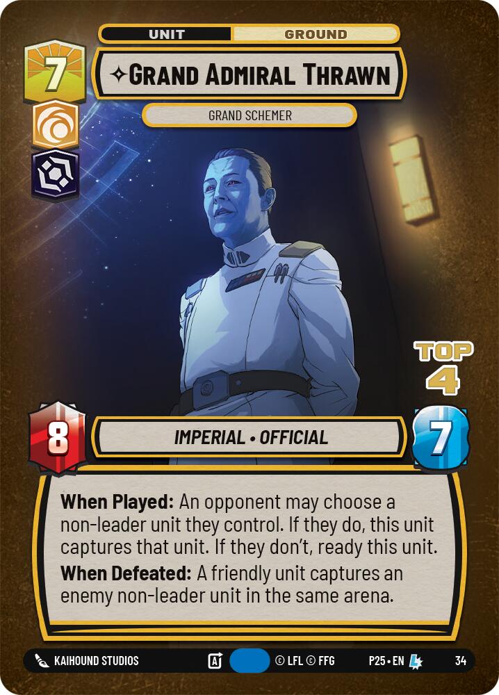 Grand Admiral Thrawn - Grand Schemer (Top 4) (34) (34) [Organized Play Promos]