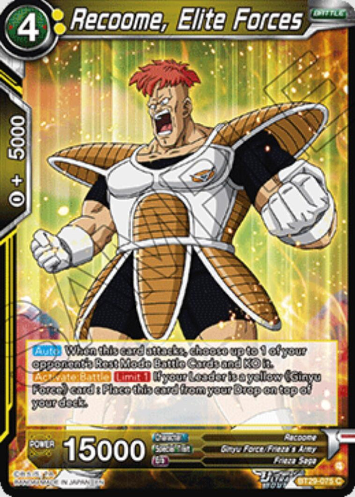 Recoome, Elite Forces (BT29-075) [Fearsome Rivals]