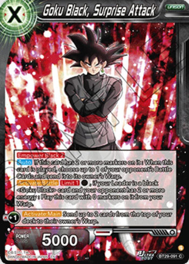 Goku Black, Surprise Attack (BT29-091) [Fearsome Rivals]