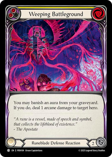 Weeping Battleground (Yellow) (Regular) [PEN104] (Compendium of Rathe)