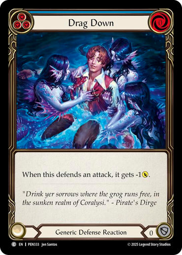 Drag Down (Blue) (Regular) [PEN333] (Compendium of Rathe)