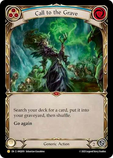 Call To The Grave (Blue) (Gold) [ANQ019] (Compendium of Rathe - Antiquity Pack)  Rainbow Foil