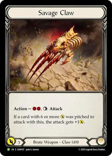 Savage Claw [GEM107] (GEM Pack 4)  Cold Foil