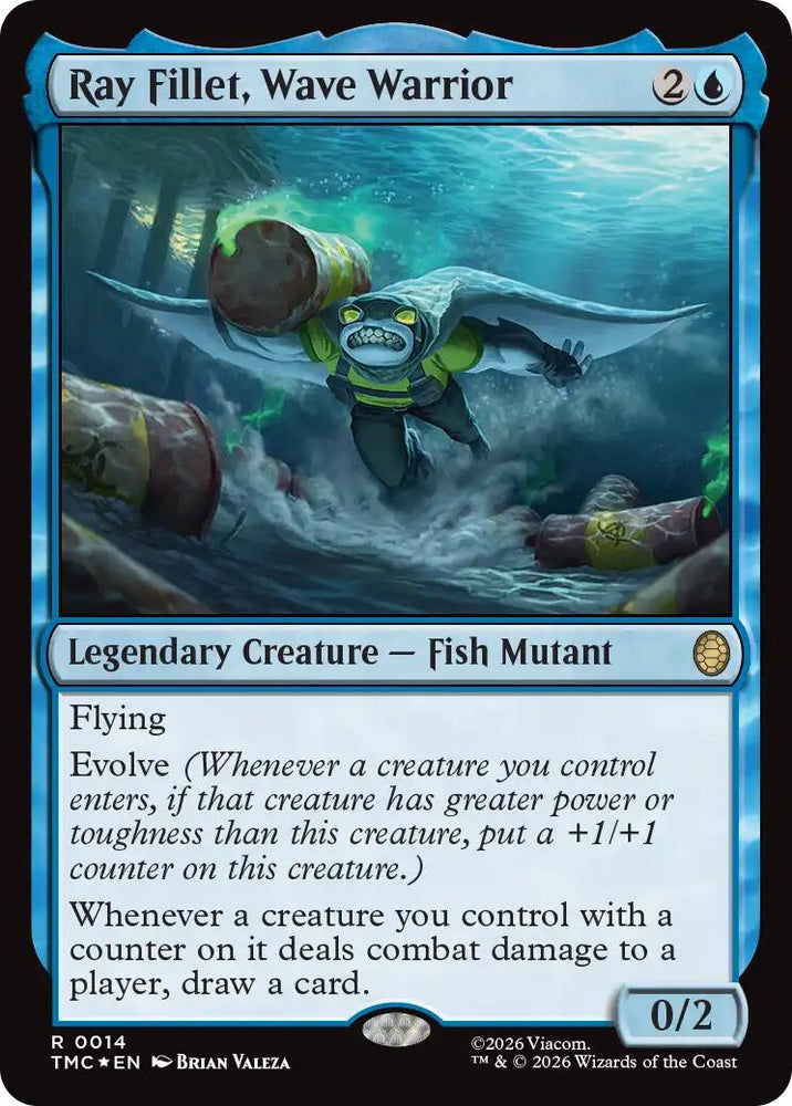 Ray Fillet, Wave Warrior (Surge Foil) [Teenage Mutant Ninja Turtles Commander]