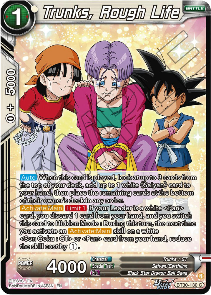 Trunks, Rough Life (BT30-130) [Three Glorious Fighters]