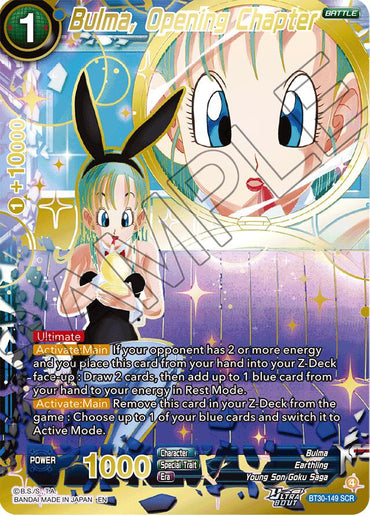 Bulma, Opening Chapter (SCR) (BT30-149) [Three Glorious Fighters]