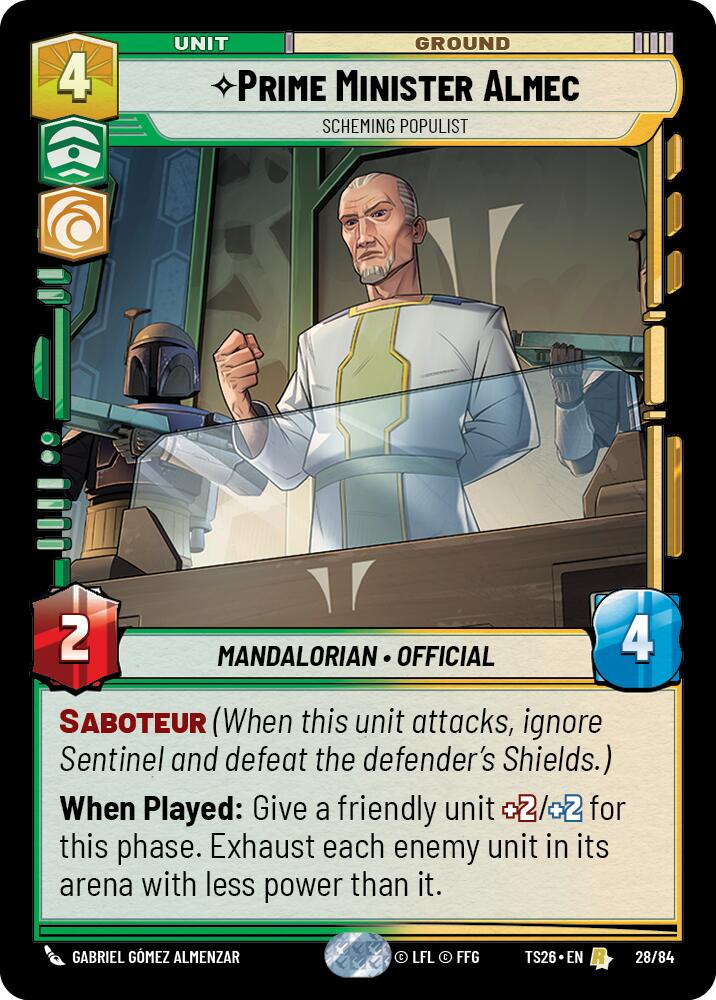 Prime Minister Almec - Scheming Populist (28/84) (28/84) [Twin Suns]