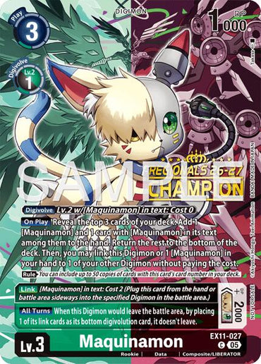 Maquinamon [EX11-027] (Regionals 26-27 Season 2 Champion) [Dawn of Liberator]