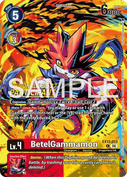 BetelGammamon [EX12-013] (Regionals 26-27 Season 2 Participant) [Digital World Shambala]