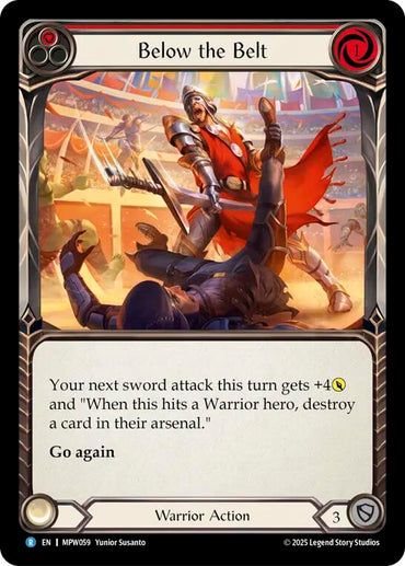 Below the Belt (Red) [MPW059] (Mastery Pack Warrior)  Rainbow Foil