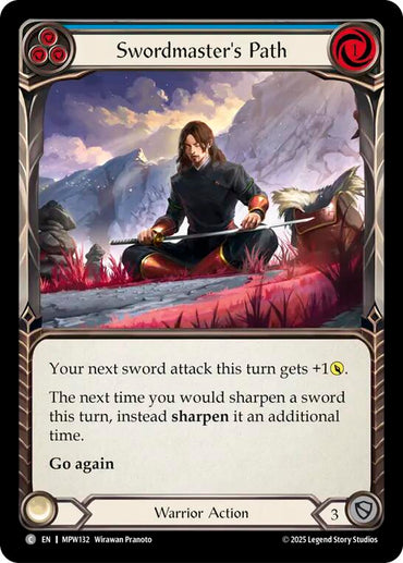 Swordmaster's Path (Blue) [MPW132] (Mastery Pack Warrior)  Rainbow Foil