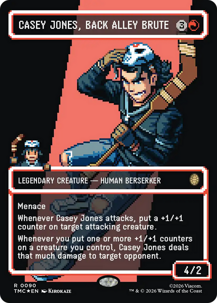 Casey Jones, Back Alley Brute (Borderless) (Surge Foil) [Teenage Mutant Ninja Turtles Commander]